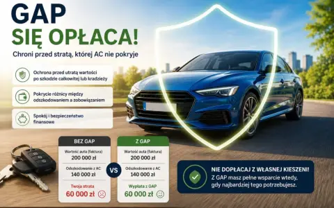 Co to jest GAP? Ubezpieczenie chroniące przed utratą wartości auta po szkodzie całkowitej lub kradzieży, zapewniające spokój finansowy.