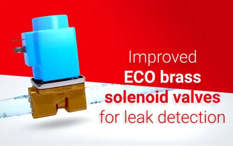 Électrovanne à membrane en laiton ECO pour détection de fuites.