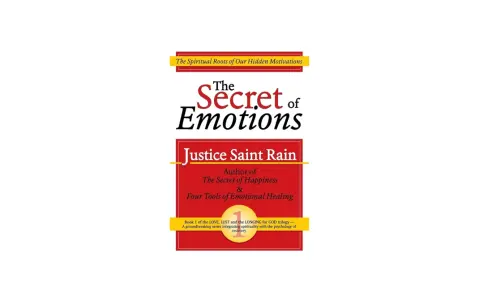 Okładka książki "The Secret of Emotions" Justice Saint Rain. Odkryj, że nie wiesz wszystkiego o swoich ukrytych motywacjach i emocjach.