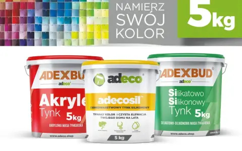 Paleta kolorów i trzy wiadra farby. Czy farby akrylowe nadają się do szkła? Sprawdź ofertę.