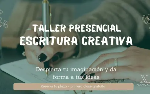 Taller presencial de escritura creativa. Despierta tu imaginación y da forma a tus ideas. ¡Primera clase gratuita!