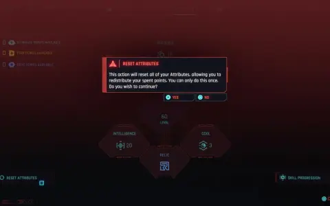 Cyberpunk 2077: Reset atrybutów 2.0 Jedna szansa, jak ją wykorzystać?