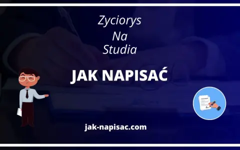 Jak napisać życiorys na studia? Ilustracja przedstawia studenta i dokument.
