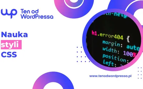 Nauka styli CSS z efektem text-shadow. Kod strony z błędem 404.