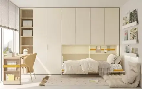 Dormitorios juveniles con cama grande: maximiza estilo y espacio