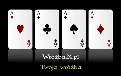 Cztery asy: kier, karo, pik i trefl. Poznaj znaczenie kart klasycznych i odkryj swoją wróżbę na Wróżba24.pl.