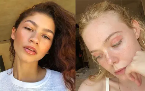 Due volti con make-up leggero, uno con capelli scuri e labbra lucide, l'altro con capelli biondi e ombretto pesca. Armocromia estate sottogruppi.