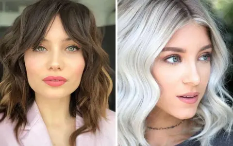Due donne con pelle chiara sottotono freddo. Una con capelli castani mossi, l'altra con capelli biondo platino.
