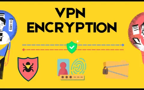 Illustration sur la sécurité en ligne : un homme et une femme sur leurs téléphones, symboles de protection, d'empreintes digitales et de dossiers verrouillés. Le **vpn chiffrement** assure la confidentialité.