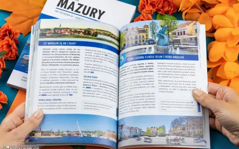 Gdzie są Mazury? Na stronach przewodnika po Krainie Wielkich Jezior Mazurskich, z legendą o Królu Sielaw.