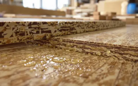 Gouttes de colle sur des panneaux OSB, prêts pour le calcul entraxe solive plancher.