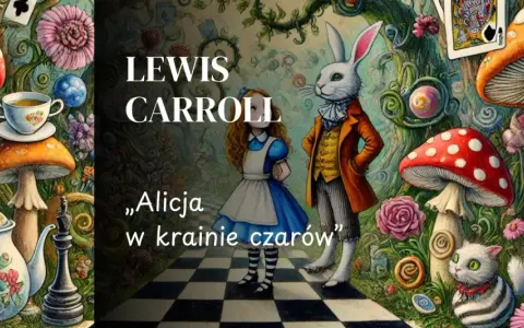 Alicja w krainie czarów, z Białym Królikiem i kotem Cheshire, wśród grzybów i kwiatów. Lewis Carroll zaprasza do niezwykłego świata.