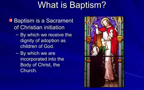 What is Baptism? A sacrament of Christian initiation, by which we receive adoption as children of God and are incorporated into the Body of Christ.