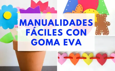 Flores, ositos y corazones hechos con material EVA. ¡Manualidades fáciles para crear!