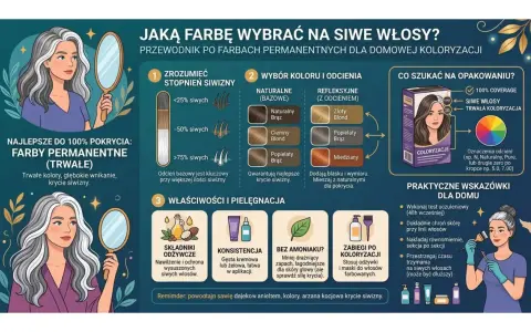 Jaka farba na siwe włosy? Przewodnik po farbach permanentnych, odcieniach i pielęgnacji dla idealnego krycia siwizny.