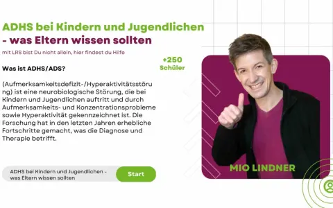Ein Mann gibt Daumen hoch. Text erklärt, was ist, wenn mein Kind ADHS hat, und bietet Hilfe.