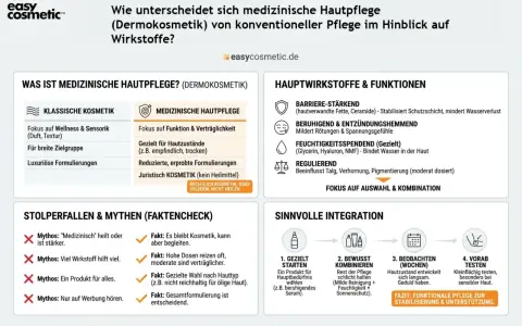 Medizinische Hautpflege setzt auf funktionale Wirkstoffe, die die Hautbarriere stärken und Feuchtigkeit spenden. Probiotika können hierbei eine Rolle spielen.