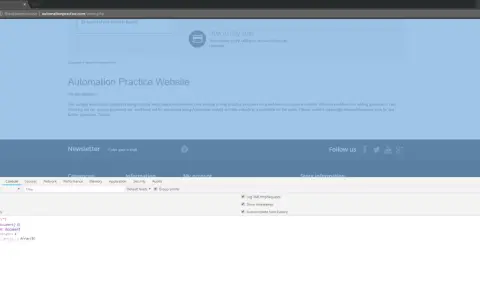 Konsola przeglądarki pokazuje wyniki zapytania $x("//*") z użyciem xpath class contains. Wynik to tablica z jednym elementem.