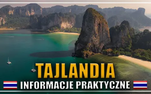 Krajobraz Tajlandii, dawniej Syjam, z turkusową wodą, łodziami i skalistymi wyspami. Informacje praktyczne.