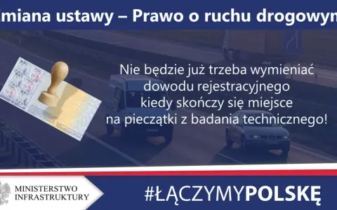 Zmiana prawa: brak miejsca na pieczątki w dowodzie rejestracyjnym nie będzie już powodem do jego wymiany.