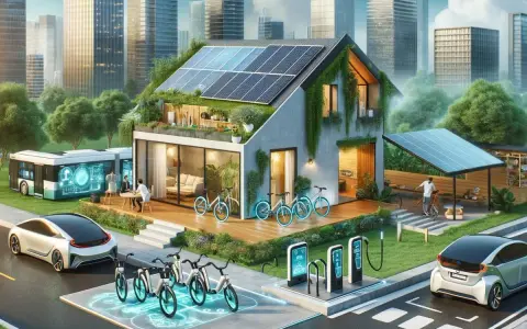 La casa del futuro è un'oasi verde con pannelli solari, auto elettriche e biciclette a ricarica wireless.