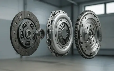 Despiece de embrague: disco, plato de presión y volante motor. Así es para que sirve el embrague, conectando y desconectando la potencia del motor.