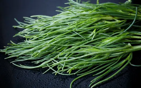 Un fascio di agretti freschi, pronti per essere cucinati, simbolo della loro stagione.