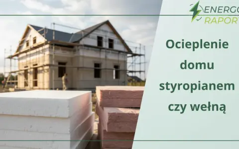 Budowa domu w trakcie, stosy styropianu i wełny. Dowiedz się, ile kosztuje ocieplenie domu, porównując materiały.