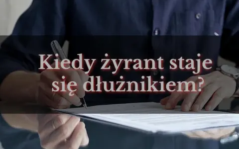 Dłoń podpisuje dokument. Kiedy żyrant staje się dłużnikiem?