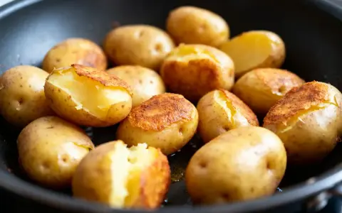 Pommes de terre dorées et tendres, prêtes à être dégustées, parfaites pour une recette Cookeo facile et savoureuse.