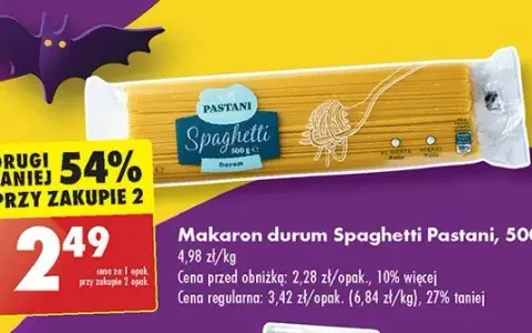 Makaron spaghetti pastani - odkryj wartości odżywcze i ceny w sklepach