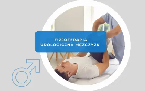 Fizjoterapeuta pomaga pacjentowi w ćwiczeniach, które są częścią rehabilitacji urologicznej mężczyzn.