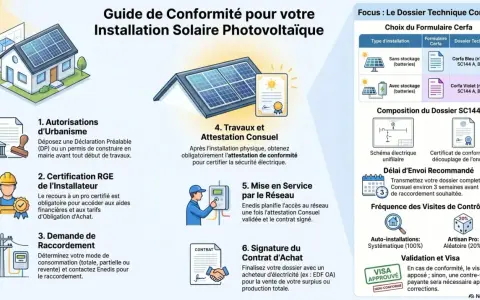 Guide pour l'installation solaire : étapes, documents et validation. Optimisez le rendement panneau solaire avec ce processus.