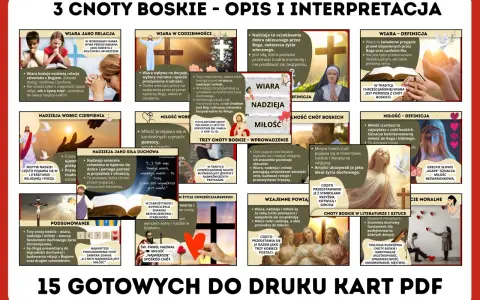 Trzy cnoty boskie: wiara, nadzieja i miłość, tworzą fundament życia duchowego. Są one ze sobą ściśle powiązane i wzajemnie się uzupełniają.