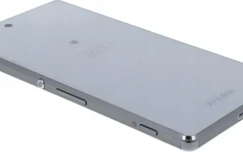 Srebrny smartfon Sony Xperia e5603 z widocznym obiektywem aparatu i logo producenta.