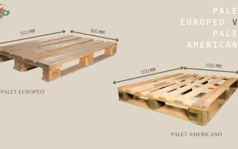 Palet europeo (1200x800 mm) vs. palet americano (1200x1000 mm). Comparativa de medidas.