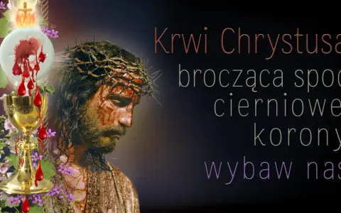 Obraz przedstawia cierpiącego Jezusa w koronie cierniowej, kielich z Krwią Chrystusa i kwiaty. Modlitwa za córkę.