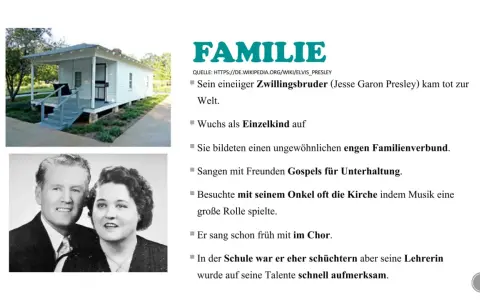 Elvis Presley hatte einen eineiigen Zwillingsbruder, Jesse Garon Presley, der tot zur Welt kam.