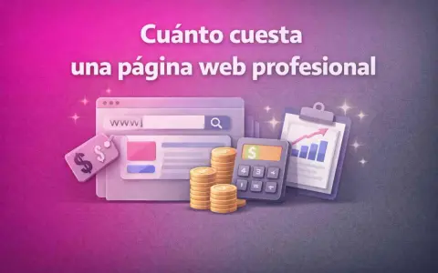 Calculadora, monedas y gráfico de barras junto a una ventana de navegador. Averigua cuánto cuesta crear una página web profesional.