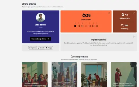 Platforma do rozmów po angielsku online. Rozpocznij codzienną sesję z Jasonem, by doskonalić umiejętności językowe.