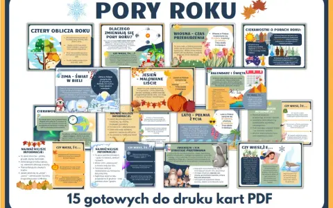 Pory roku dla dzieci: wiosna, lato, jesień i zima. Dowiedz się, dlaczego zmieniają się pory roku i jakie są ich cechy.