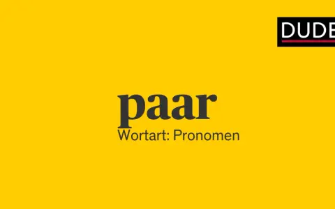 Duden zeigt das Wort "paar" als Pronomen. Ein paar Freunde treffen sich.