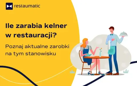 Kelner serwuje danie klientce. Dowiedz się, ile zarabia kelner za godzinę w restauracji.