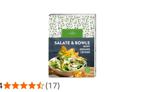Kochbuch "Salate & Bowls" mit appetitlichem Bild von leckeren Salaten. Bunt, gesund und lecker – so sind die Rezepte.