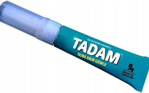 TADAM – jaki klej do butów? Ten turkusowy klej do butów sportowych, "tajna broń szewca", naprawi wszystko. Made in Uruguay, 9g.
