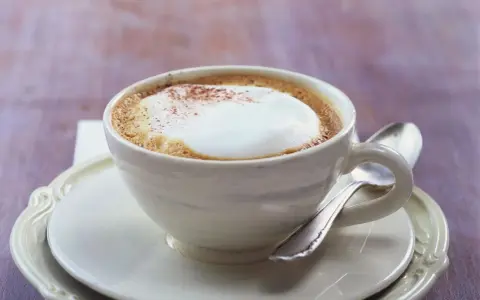 Ein cremiger Cappuccino mit viel Milchschaum. Die Frage "wie viel Espresso in Cappuccino" wird hier durch die perfekte Balance beantwortet.