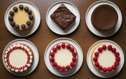 Six desserts variés : un gâteau aux myrtilles, un brownie, un gâteau au chocolat, deux cheesecakes aux framboises et un autre aux groseilles. Parfait pour faire un gâteau 2 jours à l'avance !