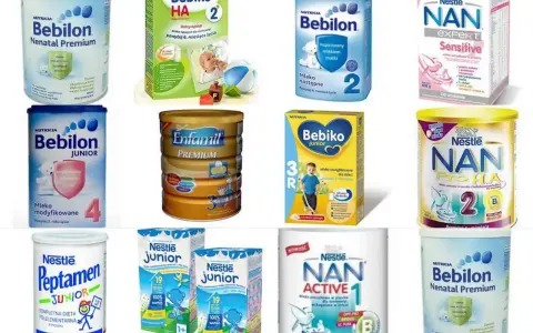 Wybierasz jakie mleko modyfikowane? Na zdjęciu różne rodzaje Bebilon, NAN, Bebiko, Enfamil i Peptamen dla niemowląt i dzieci.