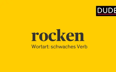 Das Wort "rocken" bedeutet, etwas zu bewegen oder zu schütteln. Duden erklärt die rocken Bedeutung als schwaches Verb.