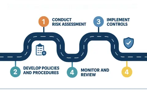 Roadmap for IT compliance risk management: Conduct risk assessment, develop policies, implement controls, and monitor and review. Continuous monitoring ensures ongoing effectiveness.